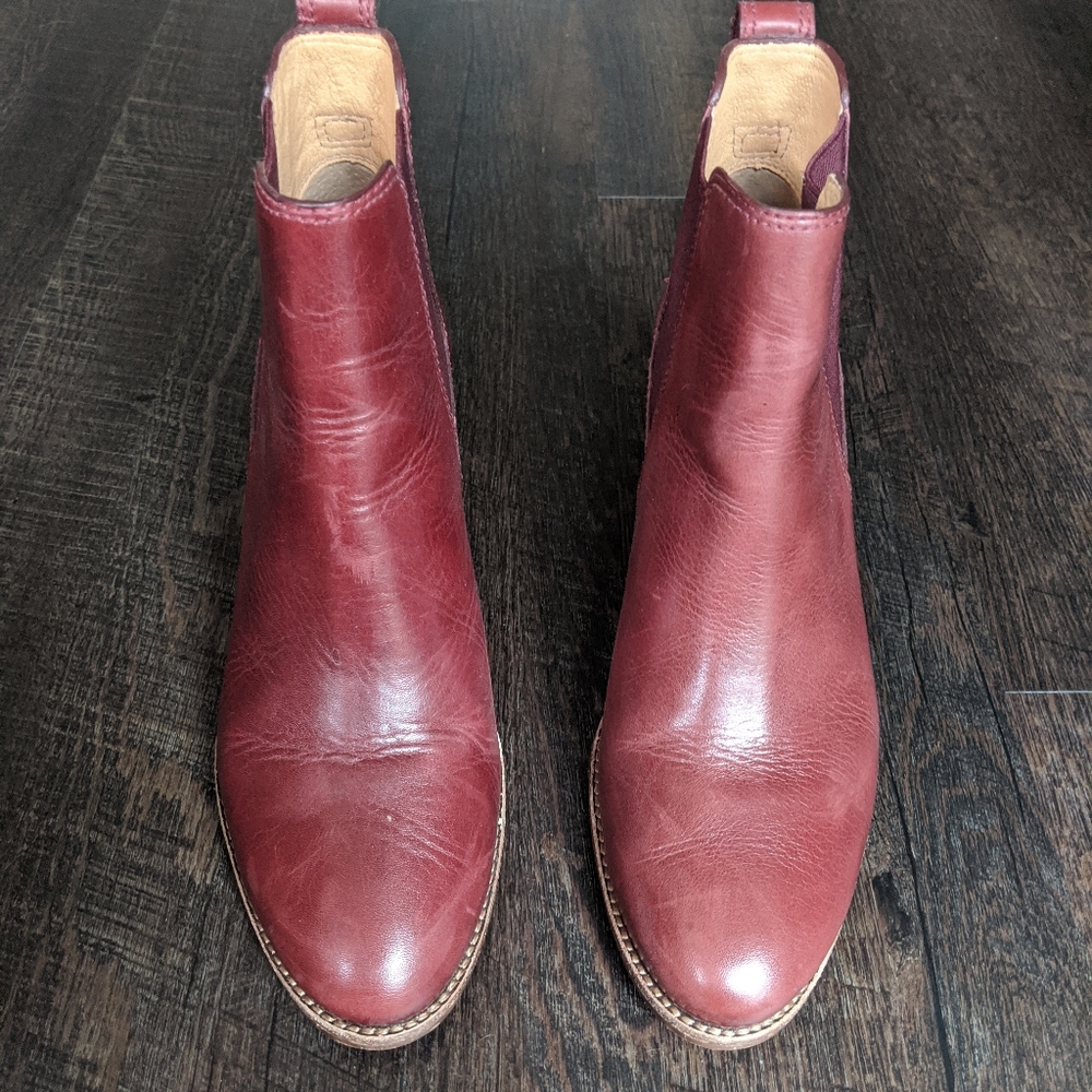 Madewell Regan ankle boots 7.5 cabernet burgundy
